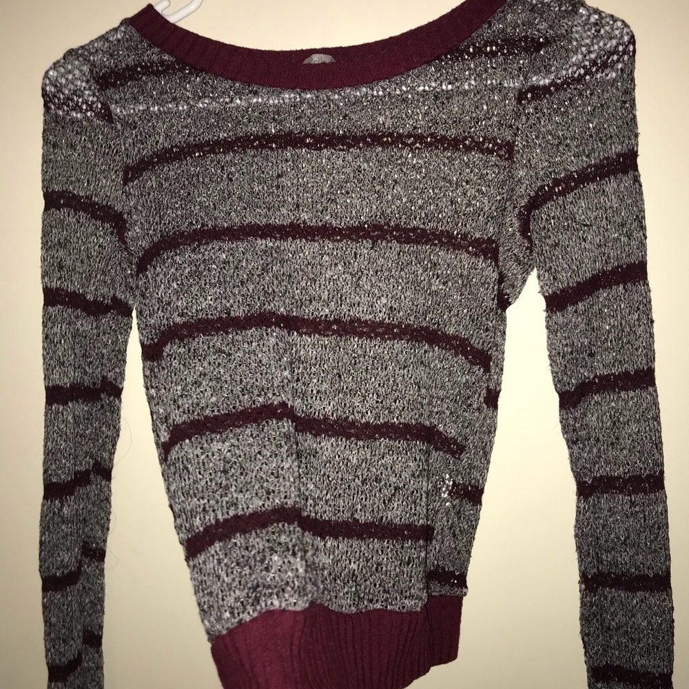 Netted Cropped Sweater